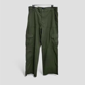 Aeropostale Utility Cargo Pant Large Green Straight Leg Y2K Relaxed Mid Rise NWT